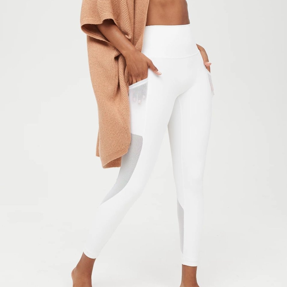 NWOT Offline by Aerie Goals High Waisted Pocket Legging, XXS, White